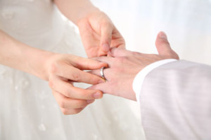 結婚式の指輪の交換