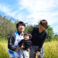米どころ新潟の田園風景と家族