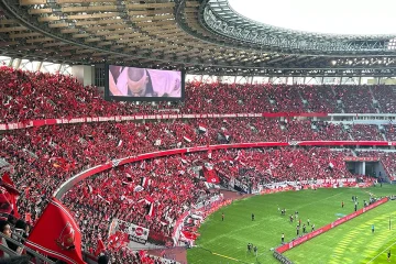 国立競技場でサッカー観戦