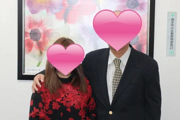 シニアカップルの成婚ツーショット