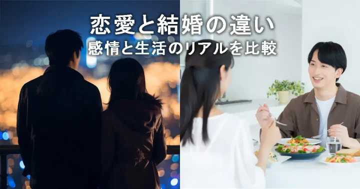 恋愛と結婚の違いとは?【価値観・責任・生活のリアルを徹底比較】の画像