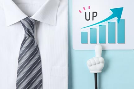 清潔なシャツとネクタイに、イメージアップのイラスト